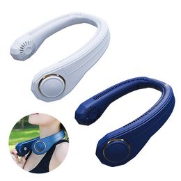 4000mAh Portable Neckband Fan Neck Hanging Fan USB Rechargeable Air Cooler Fans Portable Silent for Adult