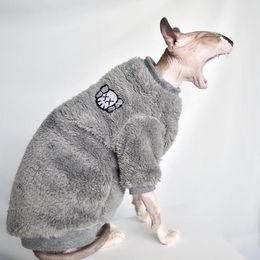 Cat Costumes DUOMASUMI Winter Sweater For Sphynx Clothes Fashion Soft Clothing Comfort Thickened Hairless Outfits