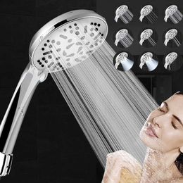 Zhangji 12 CM 9 Spray Modes Setting Universal Adjustable Shower Head High-Pressure Water Saving Massage ShowerHead Bathroom 210724