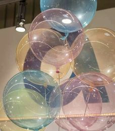 18 inch transparent clear balloons Boutique Round 6colors balloon Bobo ball Christmas birthday Party Wedding Decorations ornaments Kids Toy A41002