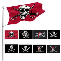 Skeleton Pirates Flag 90 x 150cm 3 * 5ft Cartoon Movie Custom Banner Brass Metal Holes Grommets Indoor And Outdoor Decoration can be Customised