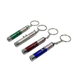 2021 Mini Red Laser Key Chain Funny Led Light Pet Cat Toys Keychain Pointer Pen Keyring For Cats Training Play Toy