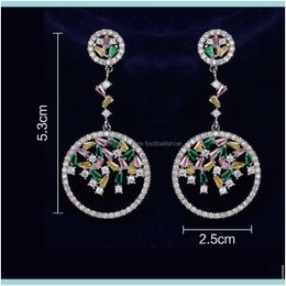 Charm Jewelrycircle Sweet Luxury Fashion Zircon S925 Sier Pin Wedding Dress Long Earrings Drop Delivery 2021 Qbhrn