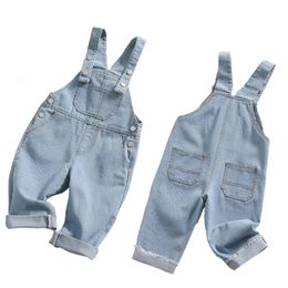 1-3Yrs Baby Rompers Spring Boys Girls Overalls Jumpsuit Pants Toddler Trousers Jeans Kids Clothes Children Clothing 210417
