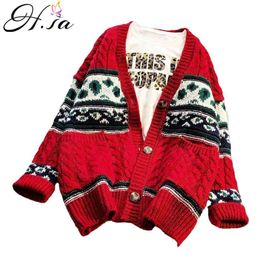 Autumn Winter Women Casual Sweater and Cardigans Long Sleeve Retro Vintage Twisted Knitting Ponchoes Thick Warm Coat 210430