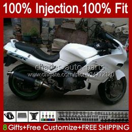 OEM Injection Fairing For KAWASAKI NINJA ZZR-400 ZZR-600 2001 2002 2003 2004 2005 2006 2007 sale 84HC.83 ZZR600 white glossy ZZR400 ZZR 400 600 93 94 95 96 97 98 99 00 Body Kit