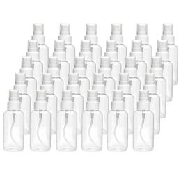 30ml 1oz Plastic Clear Fine Mist Spray Bottles Refillable Small Portable Empty Bottle Sample Container for Travel Essential Oils Perfumes Cosmetic