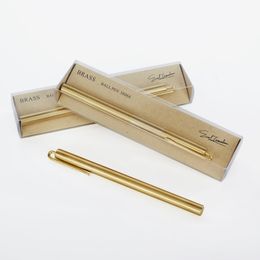 (ET)ERAL Traveler's brass stationery. Brass fountain pen. Neutral pen for signature. Retro style, made of brass by hand. 210330
