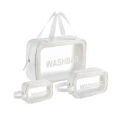 Nxy Cosmetic Bags Transparent Portable Travel Wash Female Pvc Waterproof Storage 220303