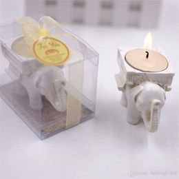 60pcs Resin Candle Holder Wedding Favours Elephant Candlestick European Style Originality Personality Retro Resins Candles Holders Home Decor Party Souvenir