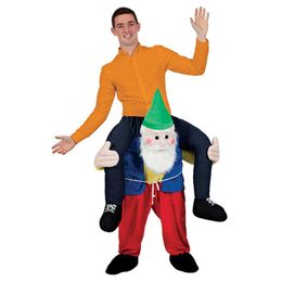 Mascot doll costume 160-190CM Adults Kids Blue Elf Santa Carry Me Mascot Magic Pants Outfit Halloween Costumes Carnival Party Dress Up Suit