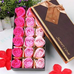 Artificial Flower Bath Soap Rose Flowers Gift for Anniversary Birthday Wedding Valentine Day Mother Day with Box