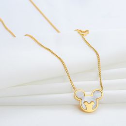 Creative Young Ladies Cute 18K Gold Plating Mouse Pendant Choker Necklace INS Style Jewellery ddd
