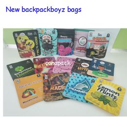 54 styles backpack boyz 3.5g mylar bags 7g baggies GARISON GLUE Jin city with Backpackboyz stickers runtz plastic bags