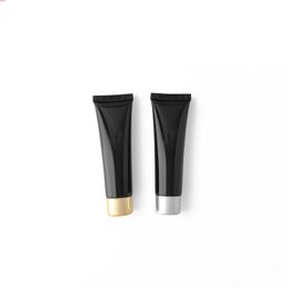 100pcs 50g/50ml Small Sample Packaging Contanierns Empty Plastic Cosmetic Lotion Emulsion Cream Black Soft Tubes with Screw Capsgood qty