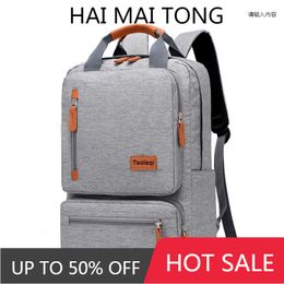 Outdoor Bags Fashion Men Casual Computer Backpack Light 15.6 Inch Laptop Lady Anti-theft Travel Gray Student School Bag 2021