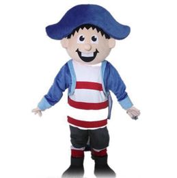 Blue Hat Boy Mascot Costume Halloween Christmas Fancy Party Cartoon Character Outfit Suit Adult Women Men Dress Carnival Unisex Adults