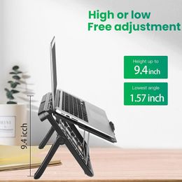 Laptop Riser, Easy to Stand Multi-Angle Portable Stand with Heat-Vent and Removable Mobile Phone Holder Support up