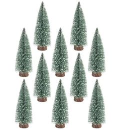 15cm tall Mini Christmas Trees without light PVC Artificial plants for Desktop furnishing articles