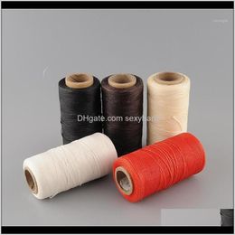 Yarn Clothing Fabric Apparel Drop Delivery 2021 260Meter 1Mm 150D Leather Flat Wax Thread Cord Craft Tool Hand Stitching1 E9B1M