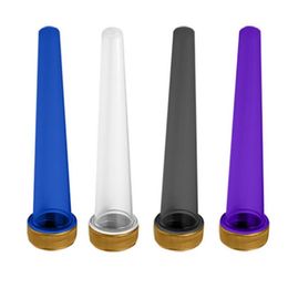 blunt cones Canada - 98mm Pre Roll Packaging Bag Plastic Rolling Cone Doob Blunt Joint Conical Tube Clear Black with Child Resistant Capa51