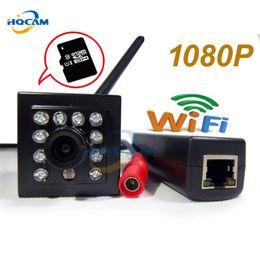 -Камеры HQCAM POE 1080P WiFi Audio Night Vision Camera HD сеть Mini IP 2MP Security P2P CCTV CAM TF-карточный слот