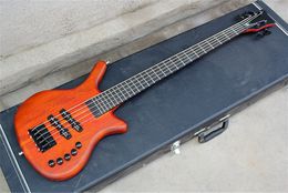 5 Strings Electric Bass Guitar with Black Hardcase,Rosewood Fingerboard,2 Pickups,Can be Customised