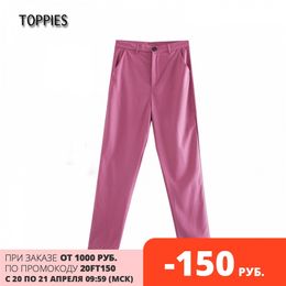 spring summer pants suit women high waist feet female fashion leisure 210421