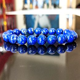 MG1148 New Design 10 MM Natural Lapis Lazuli Bead Bracelet for MEN GemStone Beaded Energy Bracelet