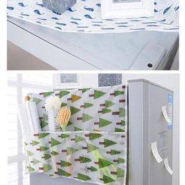 Storage Bags Refrigerator Dust Cover With Pocket Bag Washing Machine Organizer Hanging CLH@8