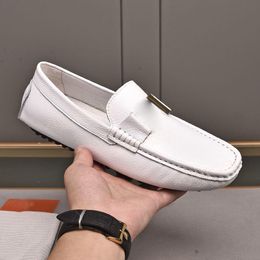 35.5 Bottom SneakerBowling boat casual dress shoes Metal buckle Genuine leather Mules fashion loafers Men's Formal Business Flats Wedding Oxfords Gentlemen Walk