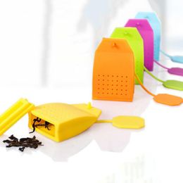 New Bag Shaped Tea Infuser Popular Bag Style Silicone Tea Strainer Herbal Spice Philtre Diffuser Kitchen Home Slimming Tea Infusers GGE1999