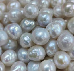 10-11mm Baroque Natural Pearl Naked Beads White Freshwater Pearl Beads Women's Gift