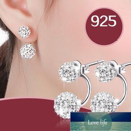 Stud Earrings Authentic 925 Sterling Silver Earrings For Women Earing Jewelry Korean Earring Double Ball Earings Factory price expert design Quality