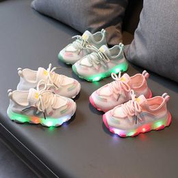 Size 21-30 Glowing Sneakers for Children Boys Shoes with Luminous Sole Led Light Luminous Sneakers for Girls Kids Led Shoes G1025