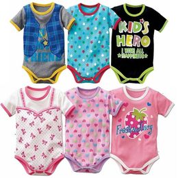 Fashion Baby Bodysuits Newborn jumpsuits Toddler Baby boy Clothes tights bodysuit Baby Girls Clothing Shirt Soft Infant Top 210413