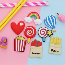 3D PVC Cartoon Fridge Magnets Plastic Soft Magnetic Refrigerator Sticker Home Furnishing Decorate Fedex