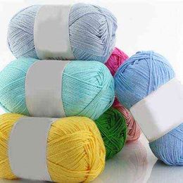 1PC 50g/pc Winter DIY Soft Milk Cotton Yarn Baby Wool Yarn for Knitting Hand Knitted Blanket Sweater Scarf Doll Crochet Yarn Y211129