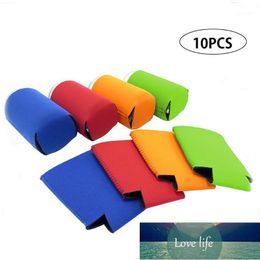 10 Pcs Portable Beer Can Cooler Drink Bottle Holder Sleeve Insulator Wrap Cover Can Cup Set Outdoor Travelling Soda Sleeve1