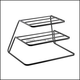 Hooks Rails Housekee Organization & Garden2021 Home Garden Holders Racks 3-Tier Kitchen Dish Storage Rack Tableware Drying Tray Stand Holder