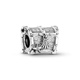 Authentic 925 Sterling Silver Jewellery Chest of Treasure Charm Charms Fits European Pandora Style Jewellry Bracelets & Necklace DIY 799432C00