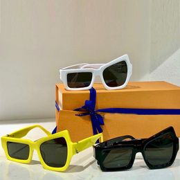 Мужские или женские искаженные солнцезащитные очки Z1446W Men Square Frame Super Fashion Classic Glasses Открытый уличный стрельба Trend Trend Catwalk Style Z1445E Дизайнер высочайшего качества