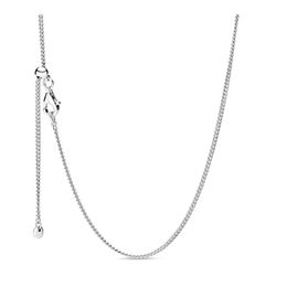 NEW 2021 100% 925 Sterling Necklace Silver Curb Chain Fit DIY Original Fshion Jewellery Gift 111