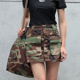 Gym Clothing Camouflage Tactical Short Skirt Womens Big Pocket Cotton Wear Resisting Army Fans Outdoor Combat Training Military Clothes