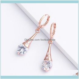 Dangle & Chandelier Jewelrydesigners Aessories Rose Gold Water Copper Zircon Earrings Erp93 Drop Delivery 2021 Ke1Ps