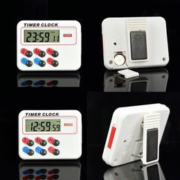 Timers 10pcs Wholesale Magnetic LCD Digital Kitchen Countdown 24 Hour Timer With Stand Study School Cooking Egg Desk Alarm Clock