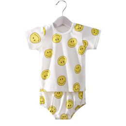 Baby Short Sleeve Sleepwear Clothing Summer Toddler Outfits for Baby Pyjamas Sets Kids Boys Girls Sleepwear Cotton Clothes 210908