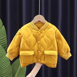 Children Parkas Winter Jacket For Girl Boys top Coat Kids Warm Thicken Velvet Hooded Baby Coats causal Outerwear 211027