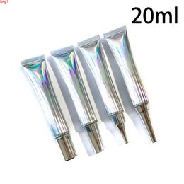 20ml 20g Plastic Squeeze Bottle Silver Empty Cosmetic Eye Cream Soft Tube Pretty Lipgloss Containers 30pcs Free Shippinggood qty