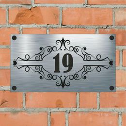 Aluminum-plastic Composite Panel House Sign Personalised - Number & Street Name Other Door Hardware